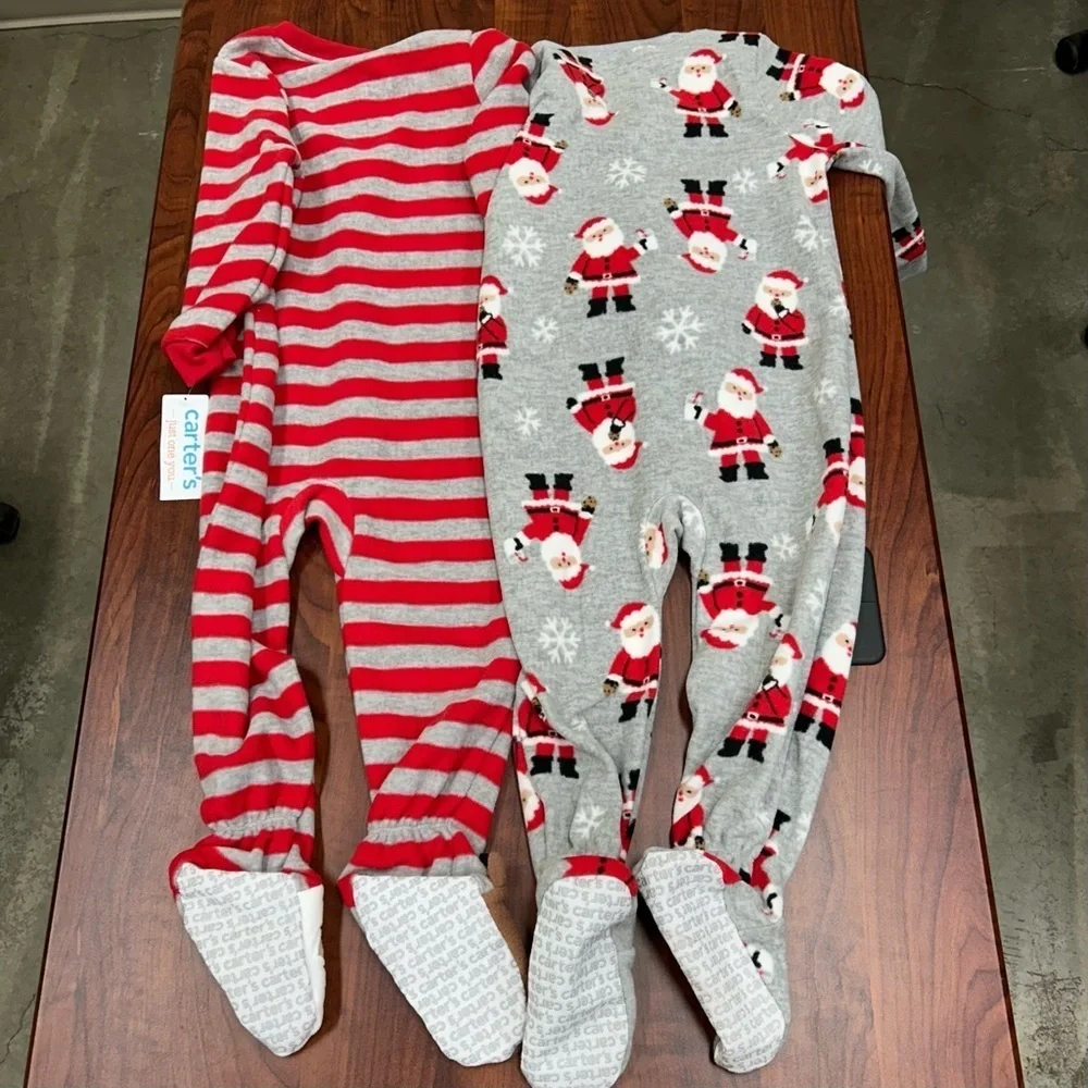 Carter's 2 Pack Just One You Christmas Fleece Pajama Set   Size:2T.     NEW